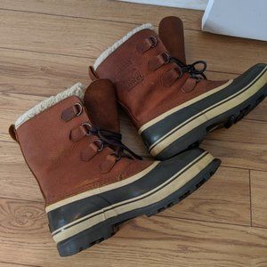 Sorel caribou brown leather winter boots